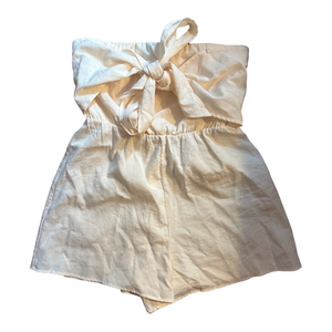 A.Peach Brand Strapless Tie Front Romper